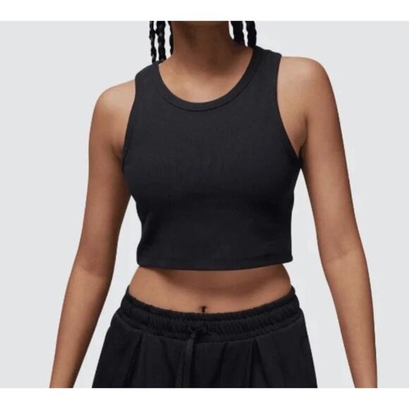 Air Jordan Tops - Air Jordan Women’s Ribbed Tank Top Black Size M DX4700-010